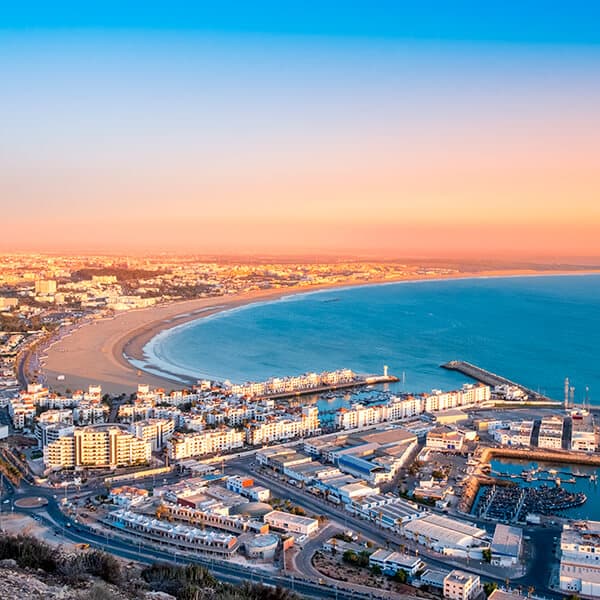 Cobertura en Agadir y playas