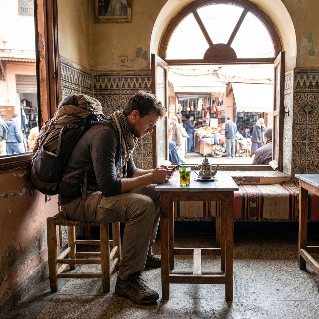 Viajero conectado en Marruecos
