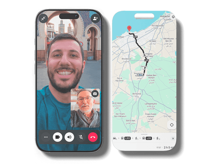 Videollamada con eSIM Marruecos
