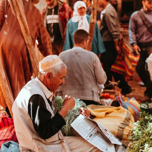 Cobertura en calles de Marrakech