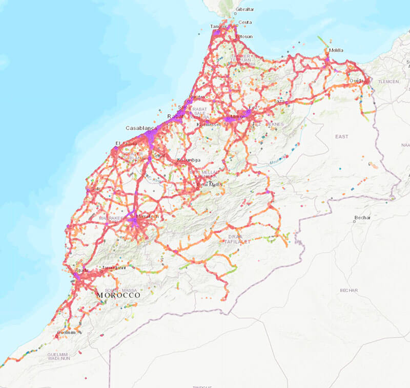 Cobertura Tarjeta Marruecos eSIM en todo el país